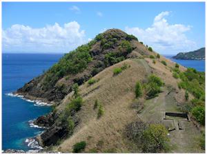 Active sulfur vents in Gros Islet