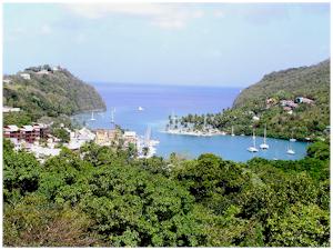 Port of Marigot Bay, St. Lucia, West Indies.  Photo by Zerokarma, Wikipedia
