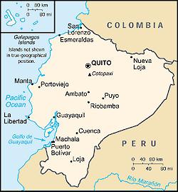 Map of Ecuador