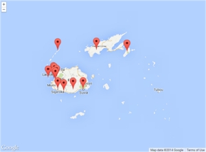 Fiji  Attractions on the Map