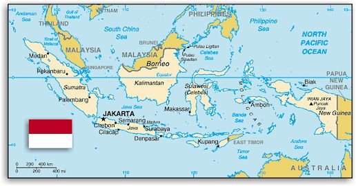 Map of Indonesia