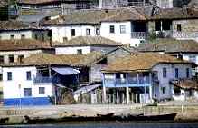 The town runs along a river and its main street, Pavlou Mela is closed to automobile traffic and leads into the central square of Georgiou Modi.