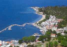 Thassos is blessed with excellent beaches and a road that circles the completely round island that makes them all accessable