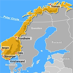 Map of Norway Hotels