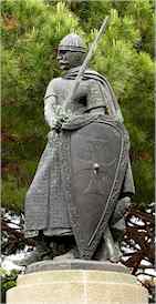 Statue of Afonso I, Castle of Sao Jorge, Lisbon, Portugal