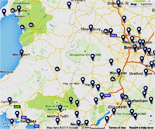 Powys Hotels, Wales